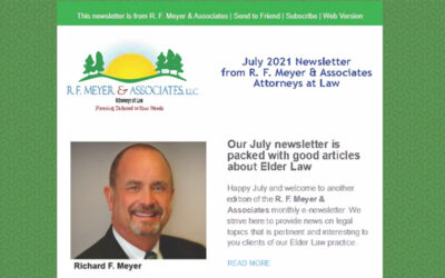 July newsletter packed with good articles about Elder Law