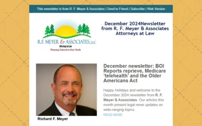 December newsletter: BOI Reports reprieve, Medicare ‘telehealth’ and the Older Americans Act